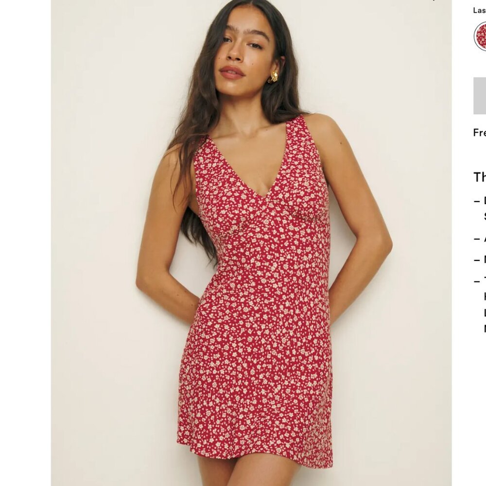 NWT Reformation Petite Calix Dress, Medium P